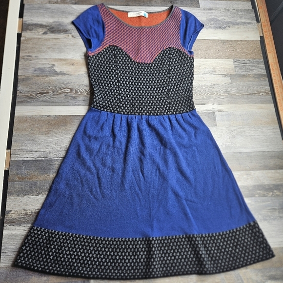 Sparrow by Anthro Casual Sweater Dress Small Blue Grey - Picture 2 of 11